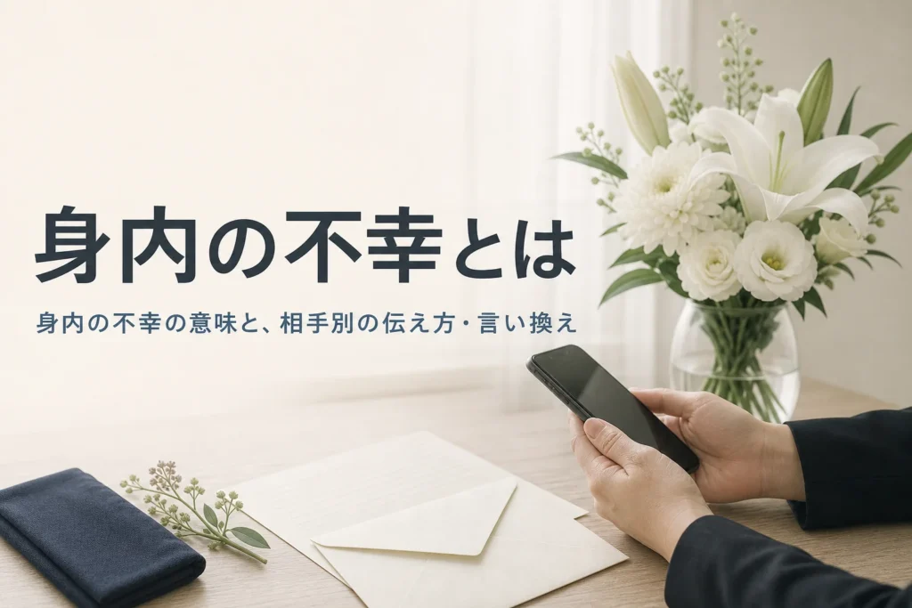 身内の不幸の意味と伝え方を紹介する記事のアイキャッチ